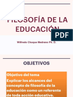 Filosofía de La Educación: Wilfredo Choque Medrano Ph. D