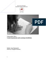 Visual Impairment and Learning Disabilities: University of Thessaly Department of Special Education