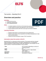 Overview and Practice: Test Section - Speaking Part 3