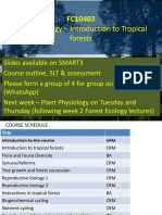 Introduction To Tropical Forests Lecture 2