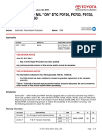 Harsh Shift And/or MIL "ON" DTC P0750, P0753, P0755, P0758 And/or P1760