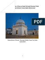 A Brief Biography of Hazrat Shah Meranji Hussain Chisti Khudawand Khuda Numa Sahib Hyderabad