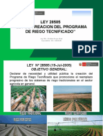 PPTS - Ley Riego Tecnificado