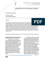 Psychotherapists Working in Private Practice During A Pandemic: A Literature Review