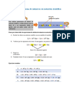 Adición de Números en Notación Científica