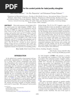 Critical Limits For The Control Points For Halal P