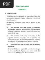 WAEC CHEMISTRY Syllabus