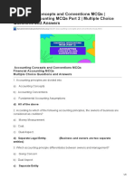 Accounting Concepts and Conventions MCQs Financial Accounting MCQs Part 2 Multiple Choice Questions