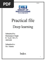 Practical File: Deep Learning