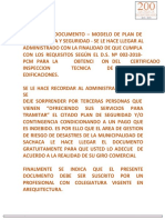 Modelo Plan Seguridad Sachaca