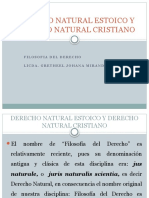 Derecho Natural Estoico y Derecho Natural Cristiano