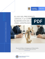 El Uso Del Precedente Judicial y La Correcta Elaboración de Una Línea Jurisprudencial