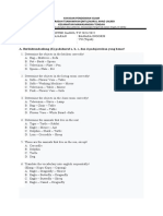 Soal Semester Ganjil T.P 2021/2022 Mata Pelajaran: Bahasa Inggris Kelas: VII (Tujuh) Nama