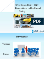 NEBOSH Certificate Unit-1 IGC: Element 1: Foundations in Health and Safety