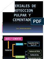 Materiales de Proteccion Pulpar y Cementado