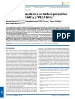 Effect of Oxygen Plasma On Surface Properties and Biocompatibility of PLGA Films