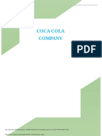 Coca Cola Company: Manufacturing and Distribution