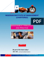 Nigerian Institute of Management (Chartered) : Management Principles and Practice