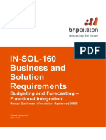 In-SOL-160 Business and Solution Requirements Budgeting and Forecasting Functional Integration V 1 0