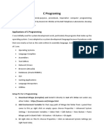 C Programing: Applications of C Programming