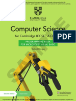 Cambridge IGCSE - O Level Computer Science Programming Book For Microsoft Visual Basic Sample