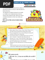 Holiday Homework PPT Class 3-4