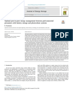 Optimal Peer-To-peer Energy Management Between Grid-Connected