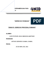 Ensayo Derecho Procesal Romano