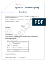 Chapter-5 - Unit-1 - Pharmacognosy: Laxatives