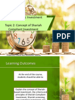 Topic 2 - Concept of Shariah Compliance Investment