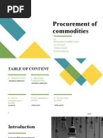 Procurement of Commodities