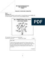 Form 3 Mid Year Examination 2019 (English Paper 1)