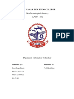 Guru Nanak Dev Engg College: Web Technologies Laboratory (LPCIT - 107)