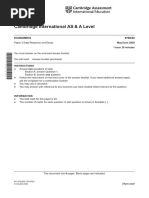 Cambridge International AS & A Level: ECONOMICS 9708/22