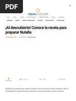 ¡Al Descubierto! Conoce La Receta para Preparar Nutella - Miami Diario