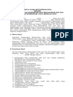 Contoh Draft Berita Acara Musyarawah Desa TTG Rancangan Perdes Kewenangan Desa