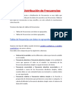 Tablas de Distribución de Frecuencias