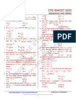 CTQ NIMCET 2022 Sequnce and Series I - 882489