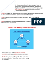 Project Constraints: Scope, Time, and Cost