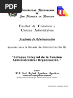 Enfoque Integral de La Función Administrativa - Organización AGUILERA AGUILERA