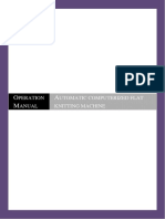 Operation Manual Automatic Computerized Flat Knitting Machine