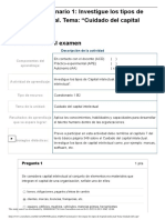 Examen AAB02 Cuestionario 1 Investigue Los Tipos de Capital Intelectual. Tema Cuidado Del Capi