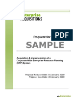 Request For Proposal RFP SAMPLE EnterpriseAcquisitions