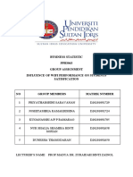 Business Statistic PPB3063 Group Assignment Influence of Wifi Performance On Students Satisfication