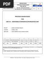 Process Design Basis FOR Unit 05 - Kerosene Hydrodesulphurization Unit