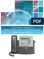 Information Systems Cisco 7940/7942 IP Phone Quick Reference Guide