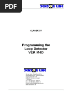 Programming The Loop Detector Vek M4D: Classax-V