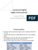 Functional English Inglés Instrumental: Sumara S. Prince Sumprince@madrid - Uned.es