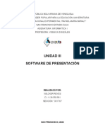 Unidad Iii, Software de Presentación