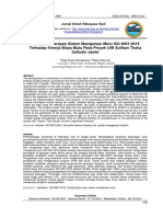 Analisis Penerapan Sistem Manajemen Mutu ISO 9001:2015 Terhadap Kinerja Biaya Mutu Pada Proyek UIN Sulthan Thaha Saifudin Jambi